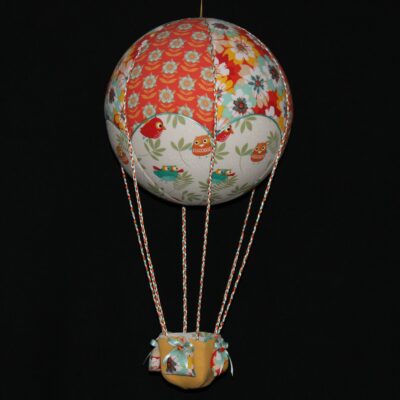 Montgolfière Chouettes et fleurs